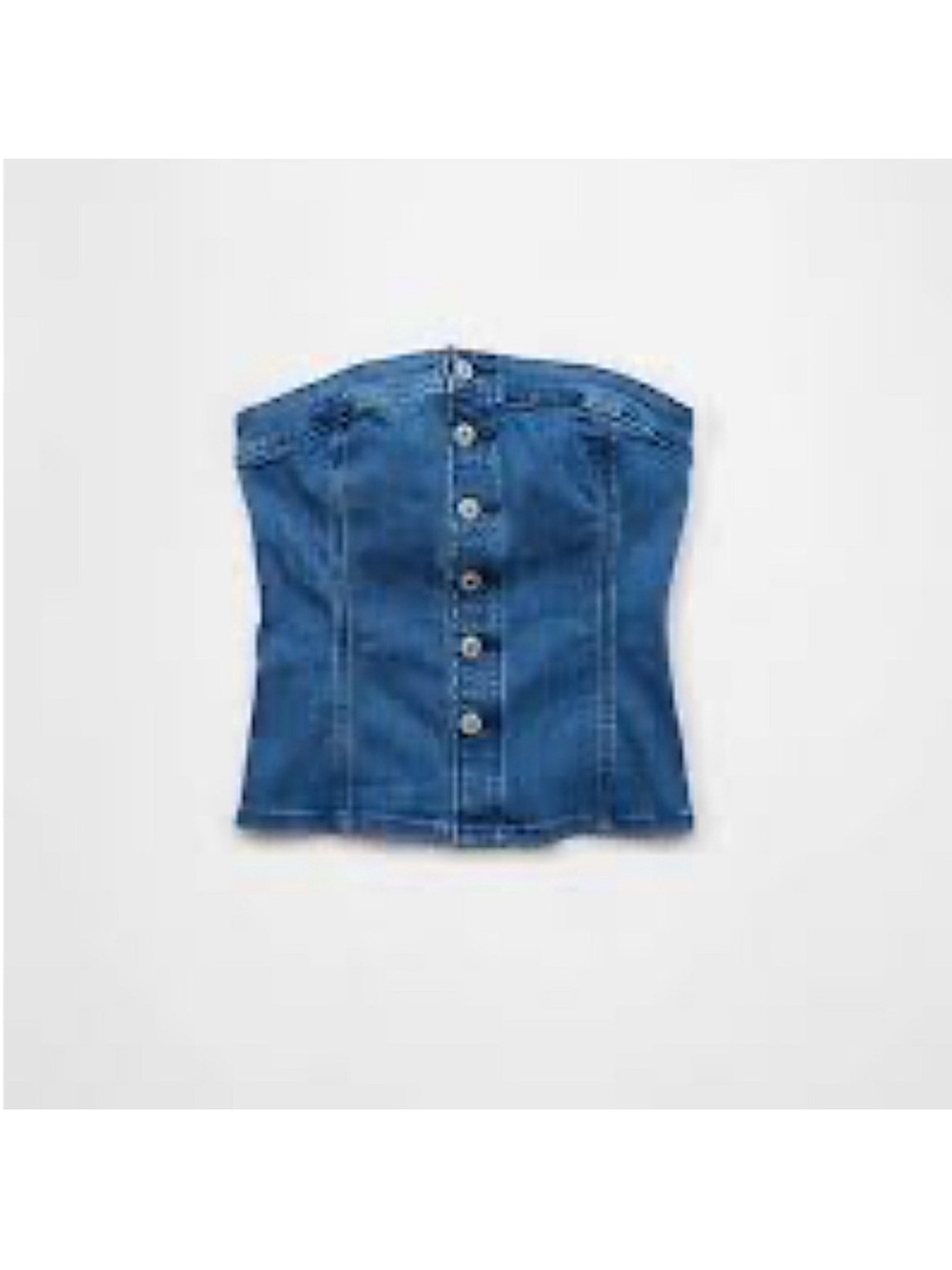 NWOT AE Denim Strapless Top XS